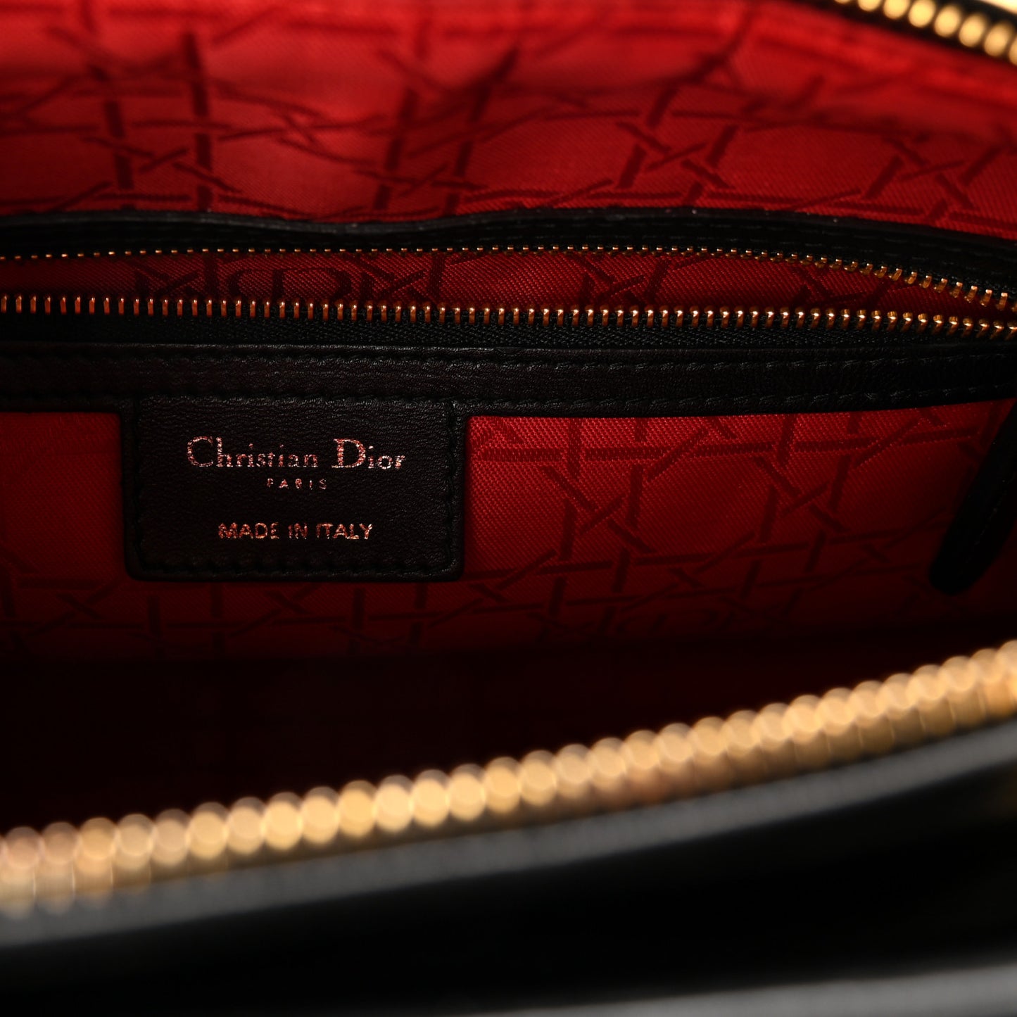 Lambskin Cannage Large Lady Dior Black