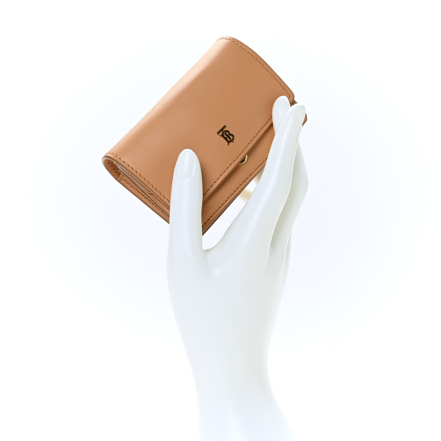 Burberry Calfskin Jessie Chain Card Case Warm Sand 2 of 11