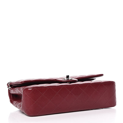 Chanel Caviar Quilted Medium Double Flap Dark Red 4 of 11