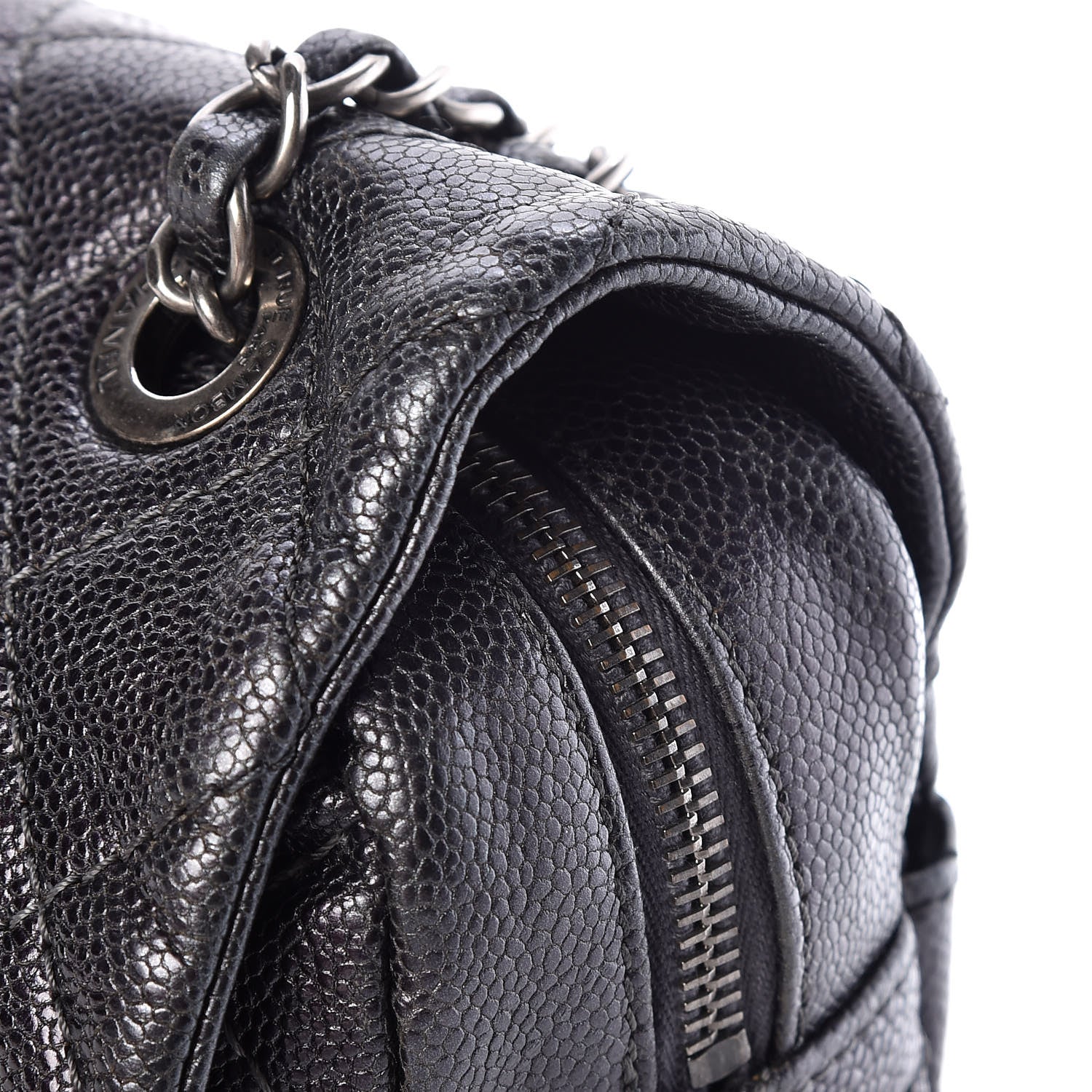 Chanel Iridescent Caviar Quilted Large Chic Flap Grey 11 of 11