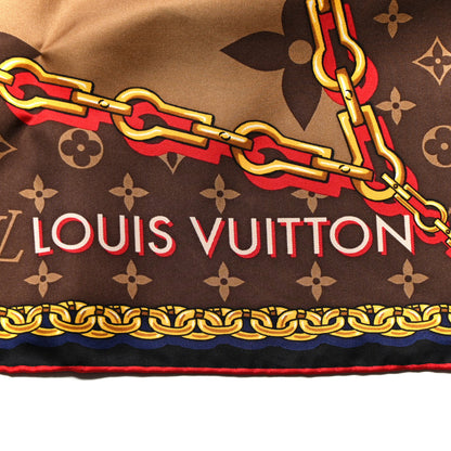 Louis Vuitton Silk Tribute To Square Scarf Brown 2 of 4