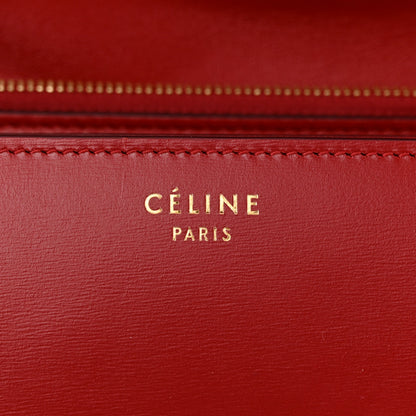 Celine Box Calfskin Medium Classic Box Flap Bag Red 6 of 13