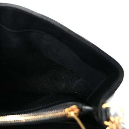 Saint Laurent Calfskin Y Quilted Monogram Small Loulou Chain Satchel Black 5 of 10