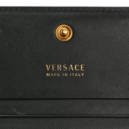 Versace Calfskin Medusa Barocco Rodeo Print Card Holder Wallet Black Multicolor 6 of 10