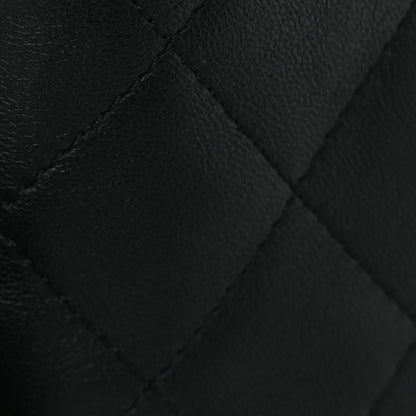 Chanel Lambskin Quilted Drawstring Clutch With Strap Black 11 of 12