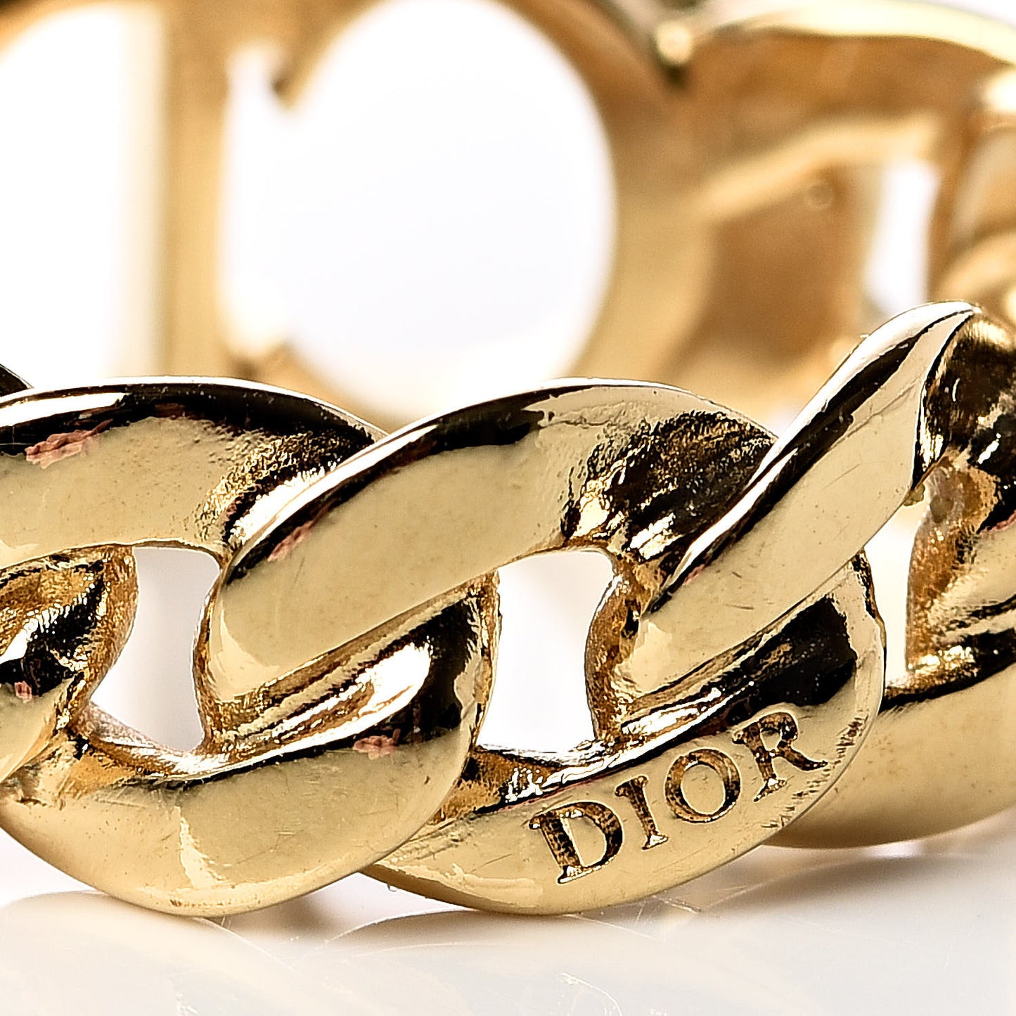 Metal Danseuse Etoile Chain Ring S Gold