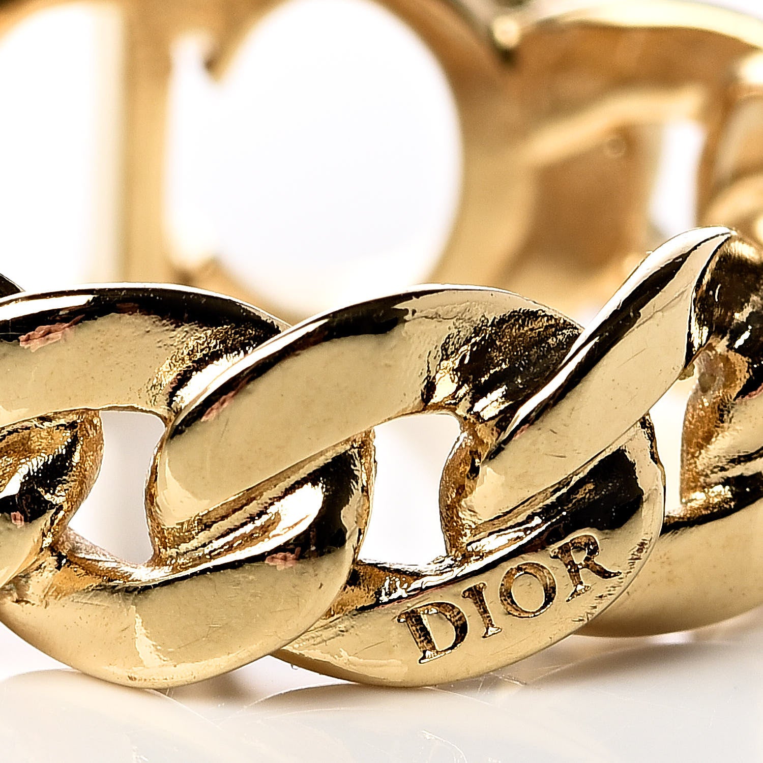Christian Dior Metal Danseuse Etoile Chain Ring S Gold 5 of 5