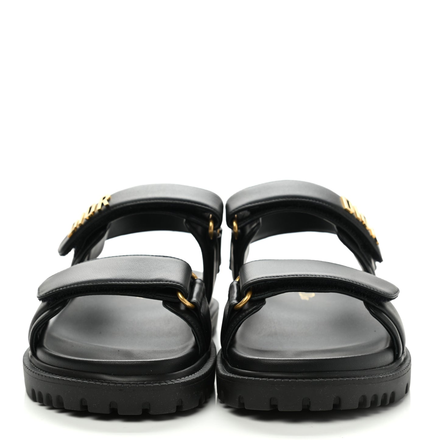 Lambskin Dioract 10mm Sandals 36.5 Black