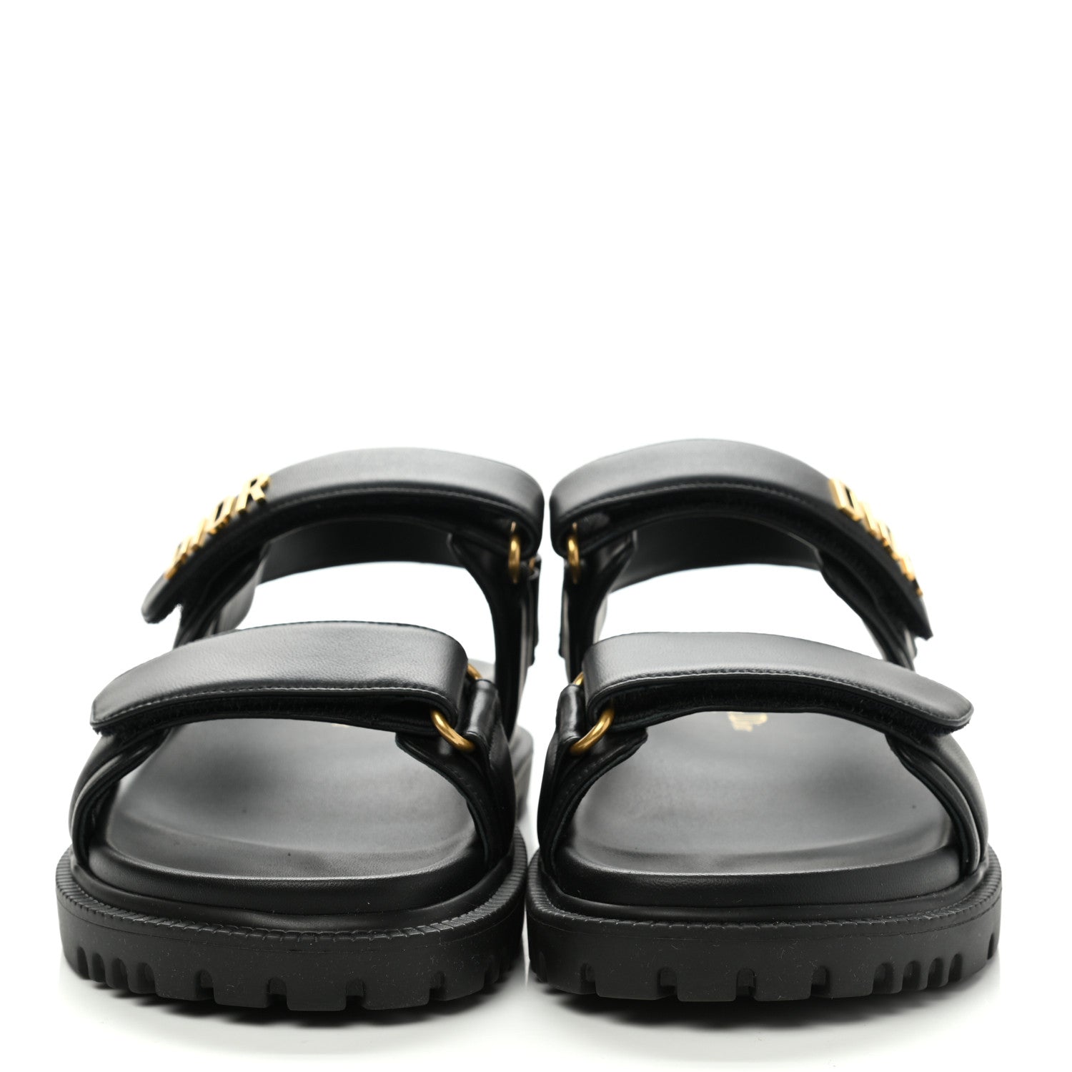 Christian Dior Lambskin Dioract 10mm Sandals 36.5 Black 2 of 9
