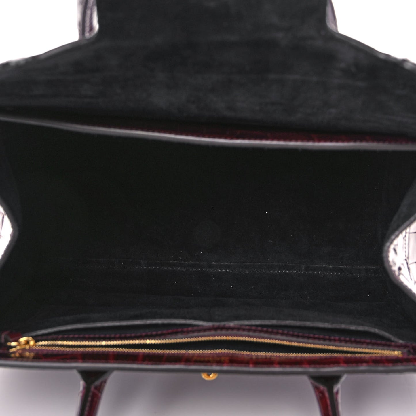 Crocodile Embossed Calfskin Bayswater Oxblood