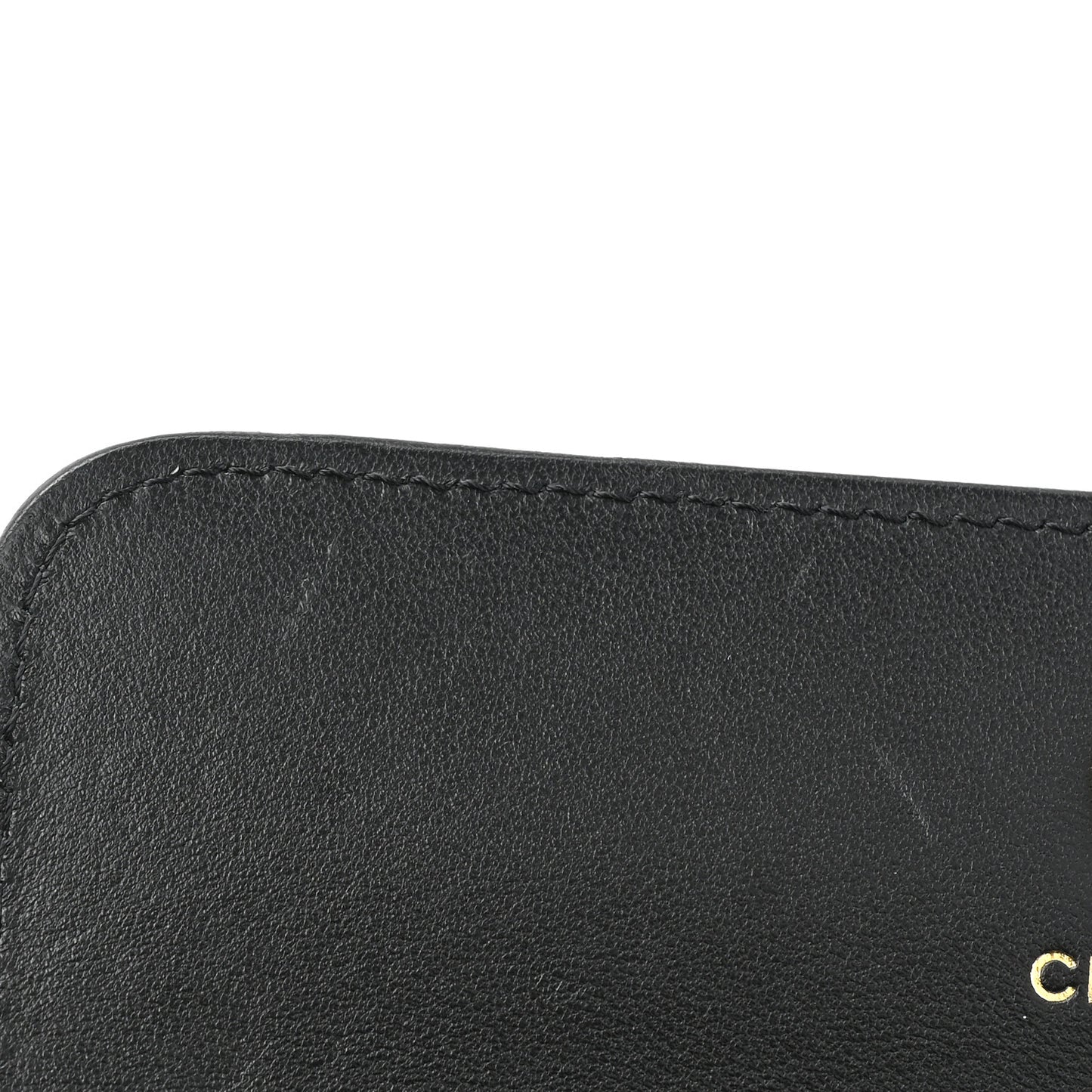 Lambskin Quilted Sweet Camellia Flap Phone Holder With Chain Black