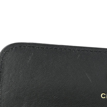 Chanel Lambskin Quilted Sweet Camellia Flap Phone Holder With Chain Black 12 of 13