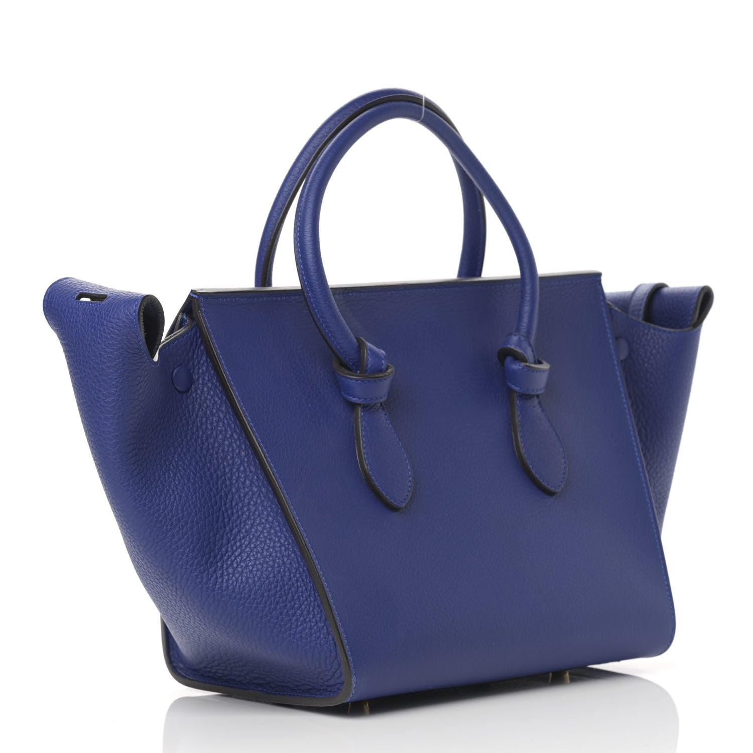 Celine Crisped Calfskin Mini Tie Knot Tote Indigo 3 of 16