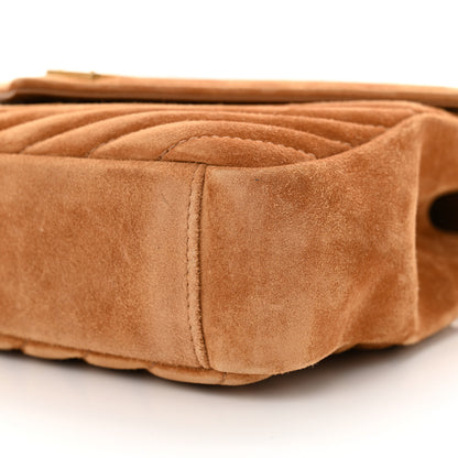 Saint Laurent Suede Matelasse Chevron Monogram Medium College Bag Cinnamon 10 of 12