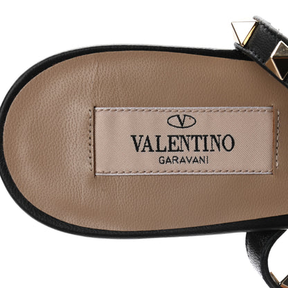 Valentino Garavani Calfskin Rockstud 35/75mm Platform Sandals 40.5 Black 7 of 8