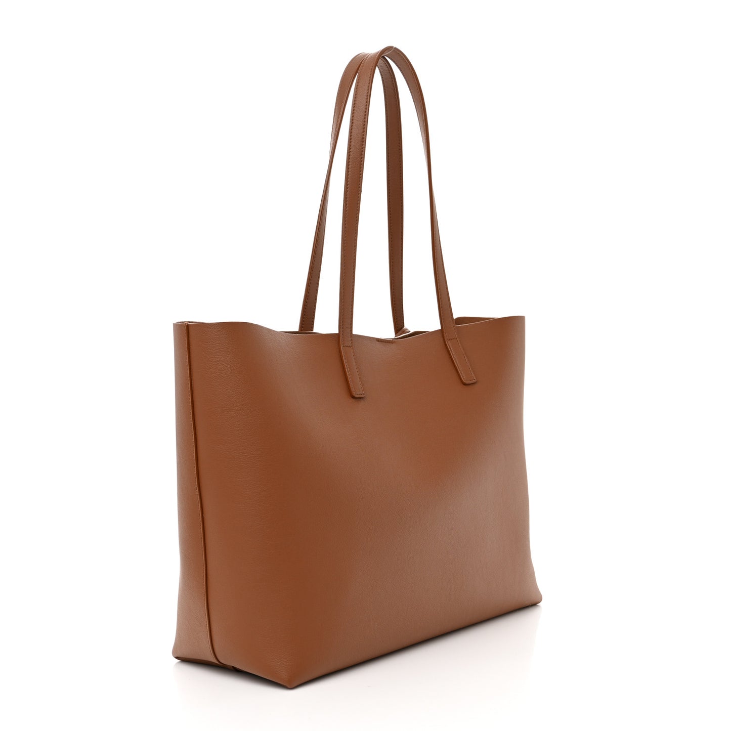 Calfskin Large Shopping Tote Dark Tan