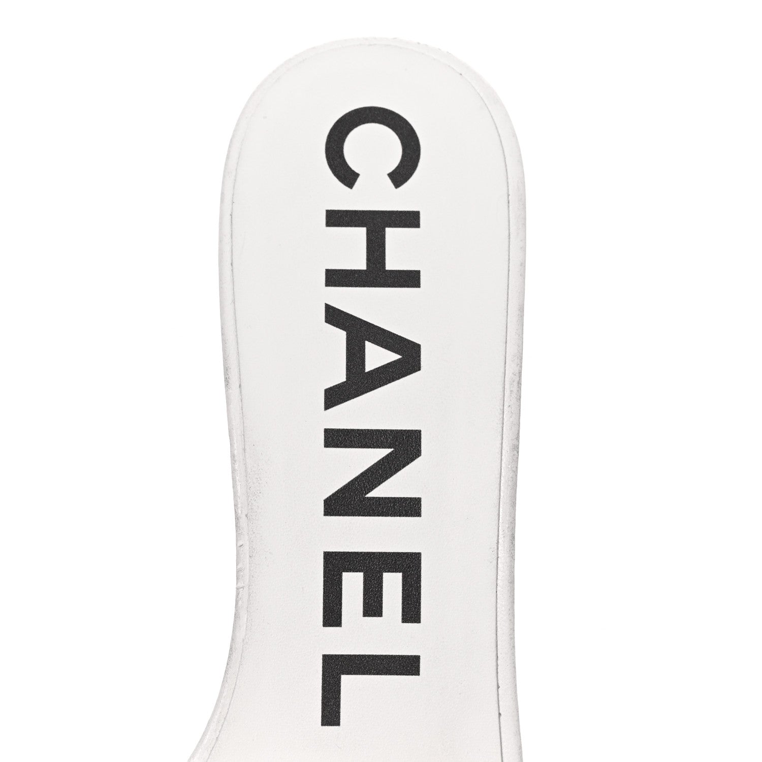Chanel Lambskin Quilted Textured CC Mules 38.5 White 7 of 8