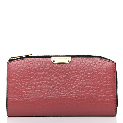 Burberry Heritage Grain Alvington Continental Wallet Crimson Pink 1 of 9