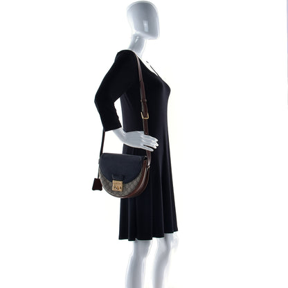 Gucci GG Supreme Monogram Calfskin Small Padlock Messenger Shoulder Bag Beige Black Cuir 2 of 11