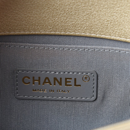 Chanel Metallic Lambskin Small Golden CC Boy Flap Gold 5 of 9