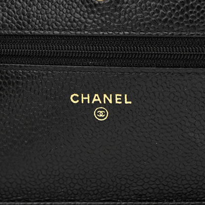 Chanel Caviar Quilted Wallet on Chain WOC Black 6 of 14