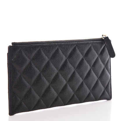 Chanel Caviar Quilted Classic Zip Boy Pouch Black 3 of 10
