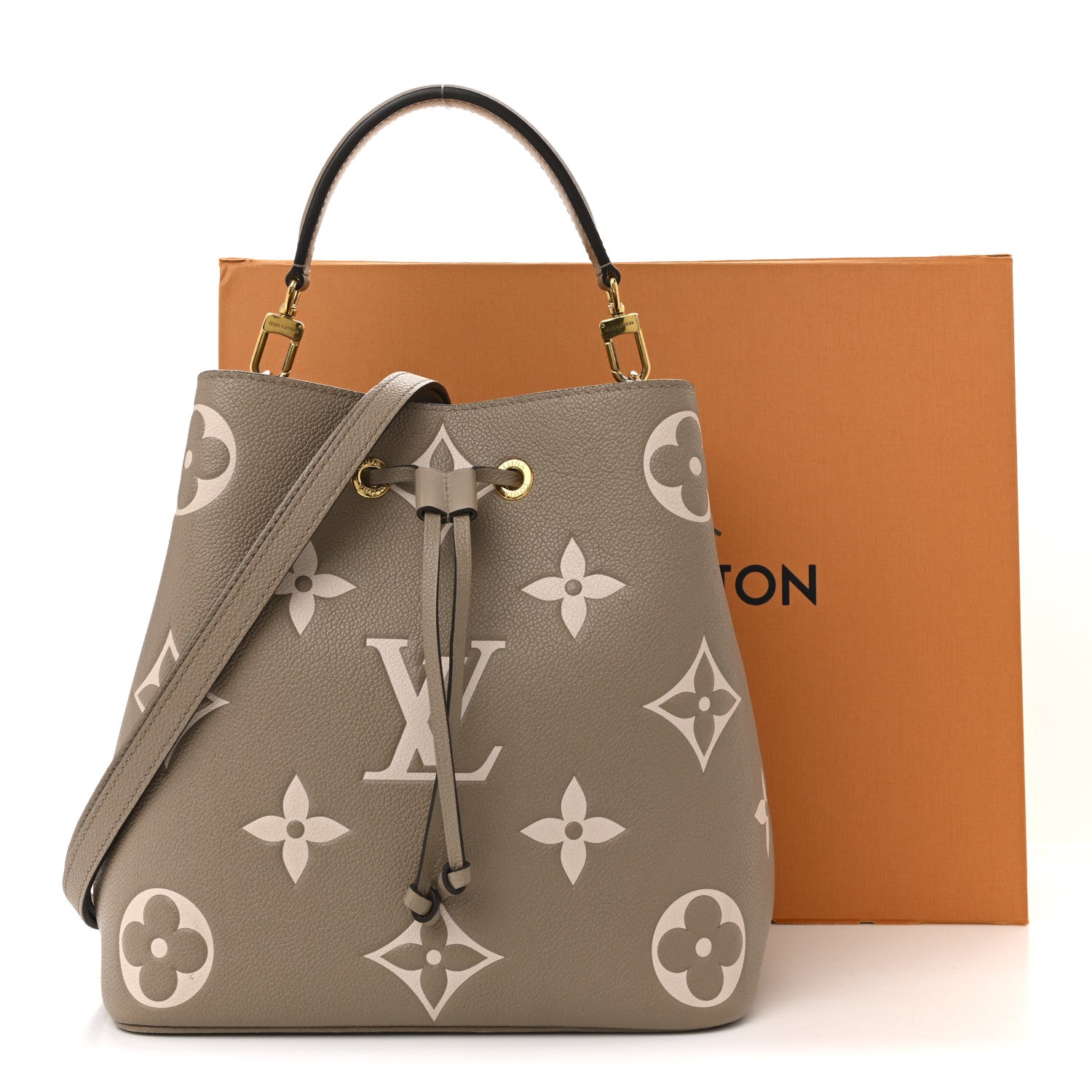 Louis Vuitton Empreinte Monogram Giant Neonoe MM Tourterelle Creme 10 of 10
