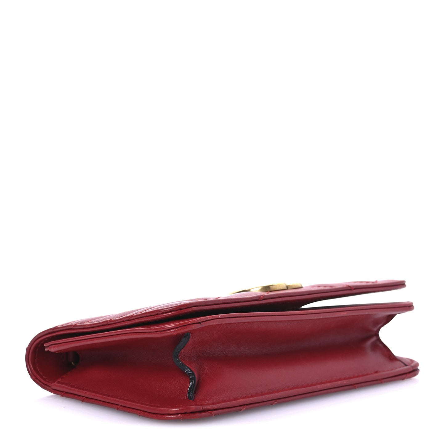 Calfskin Matelasse GG Marmont Mini Bag Hibiscus Red