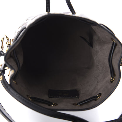 Fendi Vitello Liberty F is Fendi Bi-Color FF 1974 Embossed Mini Mon Tresor Bucket Bag Maya Black 5 of 10