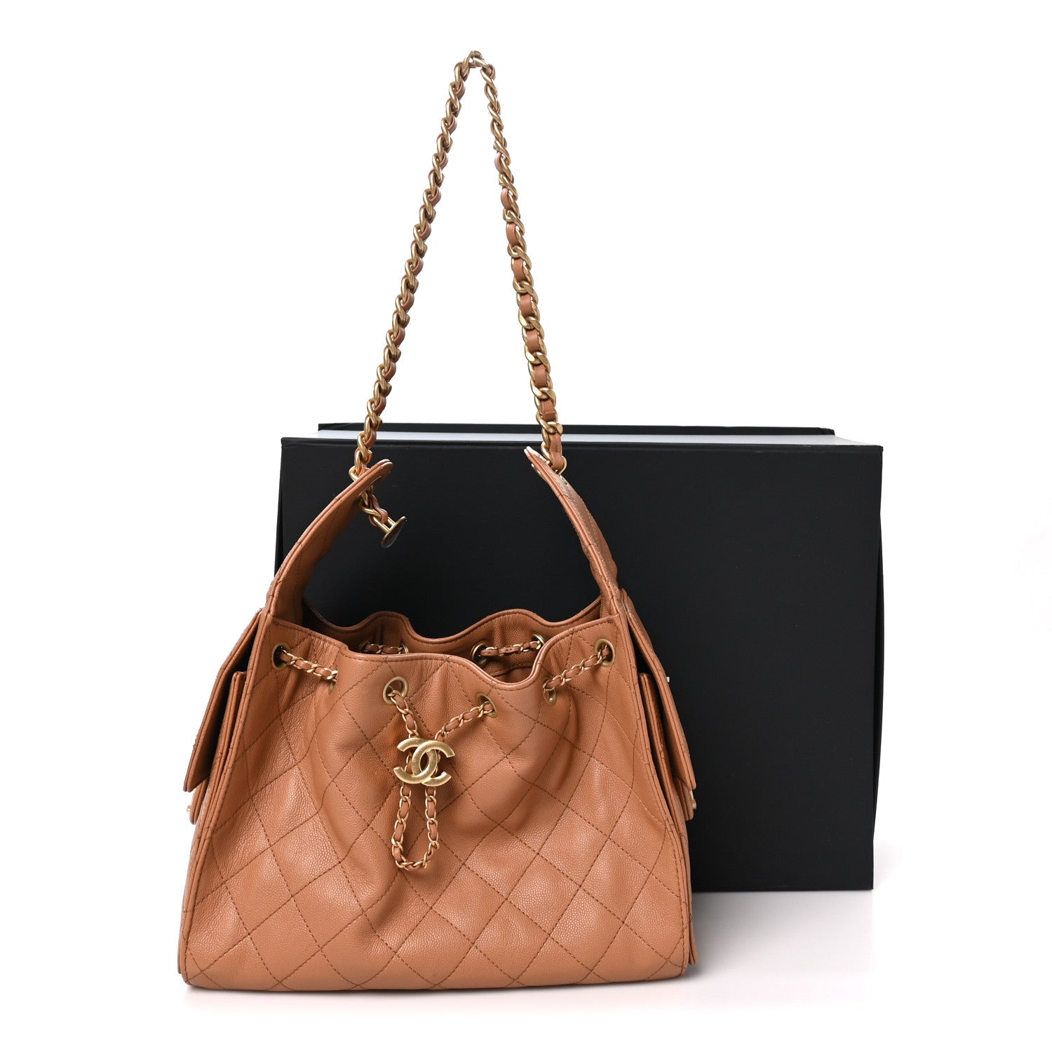 Chanel Caviar Quilted Small Chanel 25 Handbag Brown 10 of 10