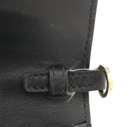 Prada Saffiano Cuir Calfskin Monochrome Envelope Wallet on Chain Shoulder Bag Black 11 of 16