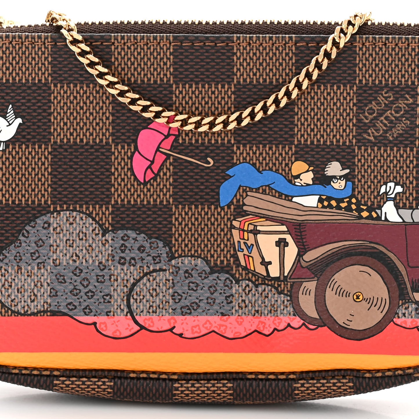 LOUIS VUITTON Monogram 2015 Christmas Animation Mini Pochette Accessories