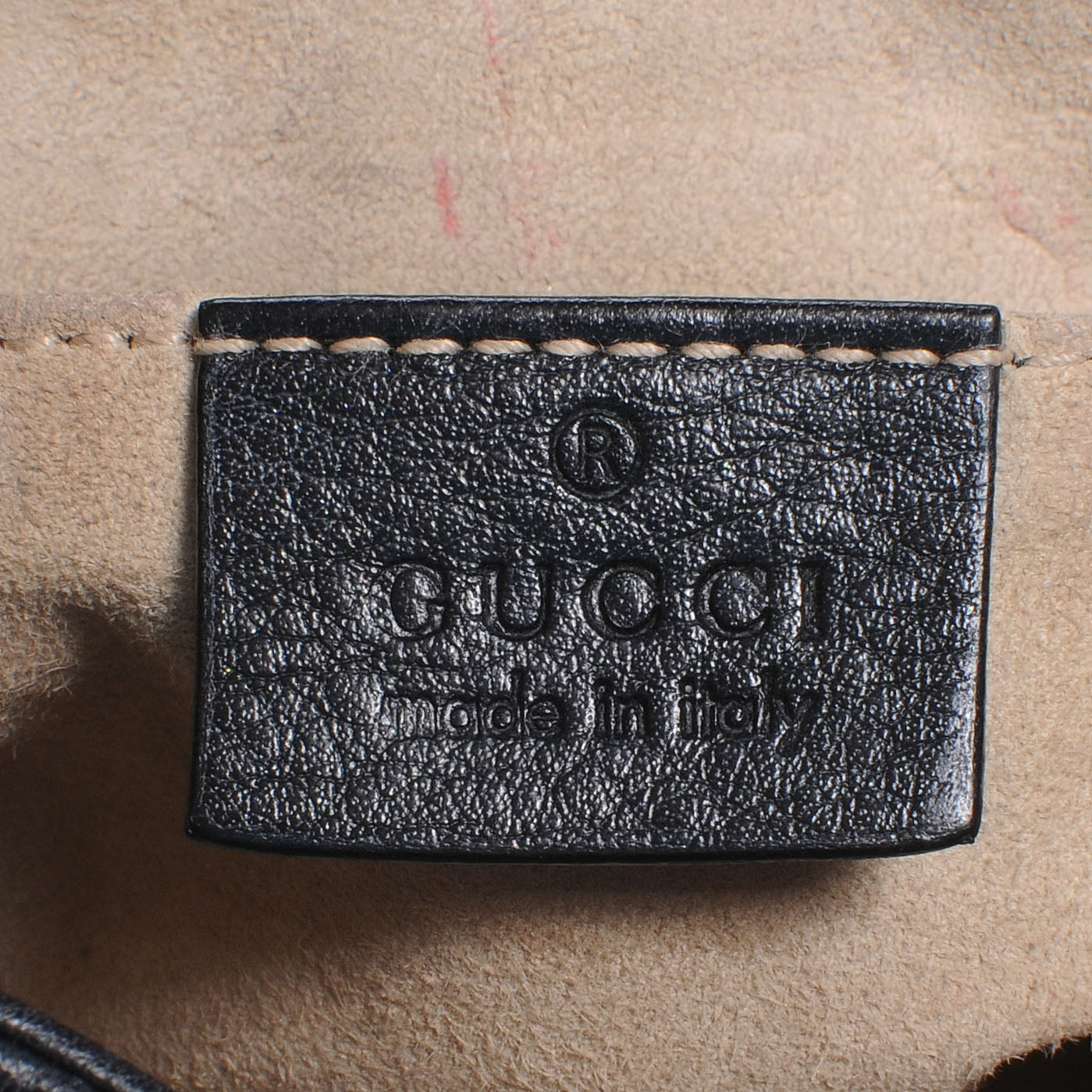 Gucci Pebbled Calfskin Small 1973 Chain Shoulder Bag Black 6 of 7