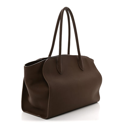 The Row Matte Grained Calfskin Marlo 14 Dark Olive 3 of 11
