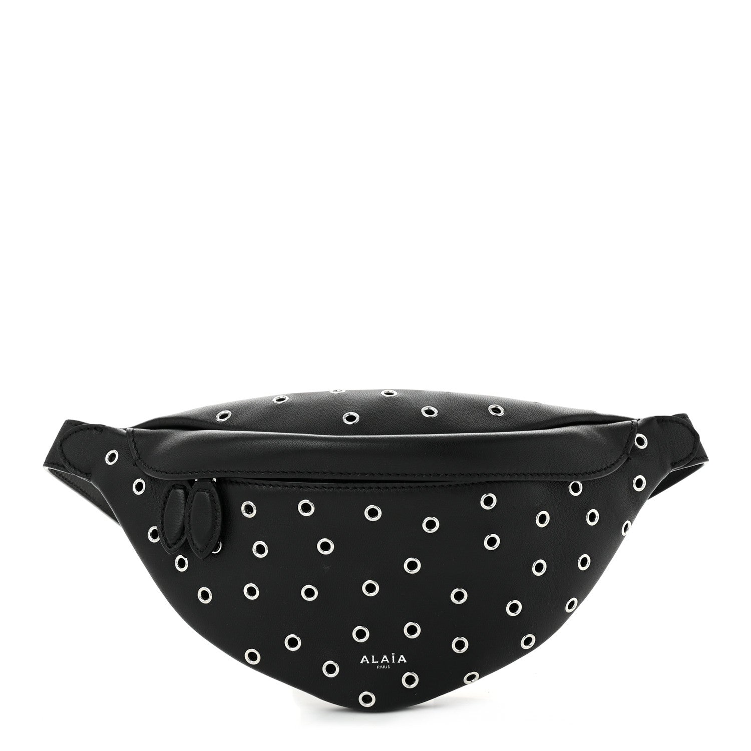 Alaia Lambskin Grommet Belt Bag Black 1 of 9