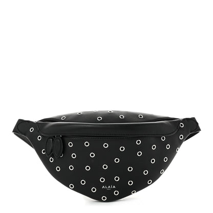 Alaia Lambskin Grommet Belt Bag Black 1 of 9