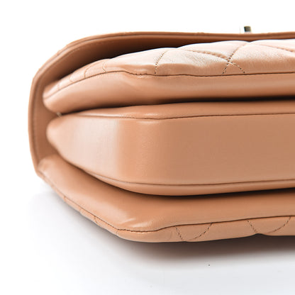 Chanel Lambskin Quilted Small Trendy CC Flap Dual Handle Bag Camel 9 of 13