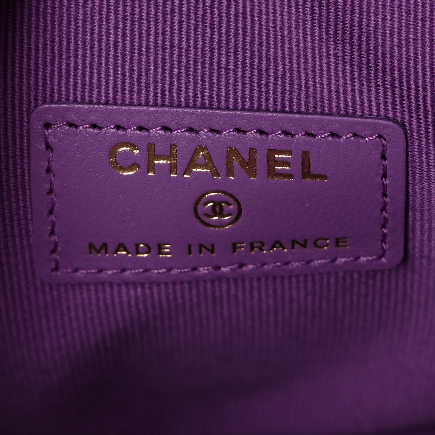 Chanel Lambskin Quilted CC In Love Heart Clutch With Chain Purple 12 of 19