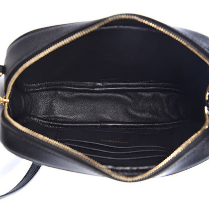 Saint Laurent Grain De Poudre Matelasse Monogram Mini Lou Camera Bag Black 5 of 10