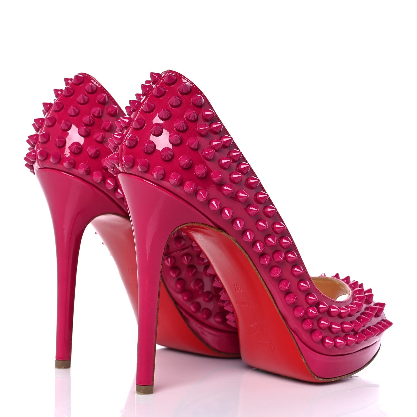 Patent Yolanda Spikes 120 Pumps 37 Grenadine