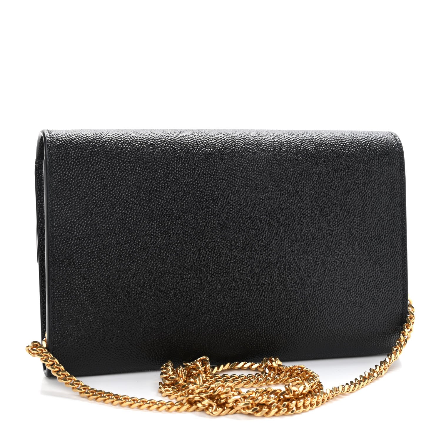Saint Laurent Grain De Poudre Uptown Chain Wallet Black 4 of 10