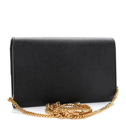 Saint Laurent Grain De Poudre Uptown Chain Wallet Black 4 of 10