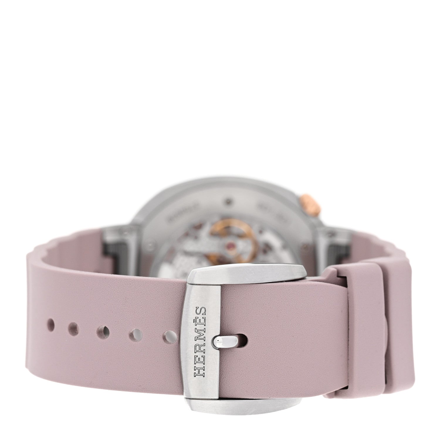 Hermes Stainless Steel 18K Rose Gold Diamond Bezel 36mm Cut Automatic Watch Glycine 3 of 5