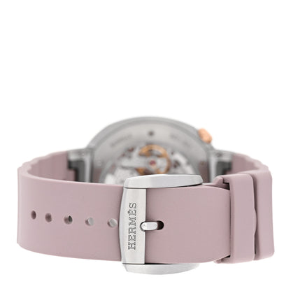 Hermes Stainless Steel 18K Rose Gold Diamond Bezel 36mm Cut Automatic Watch Glycine 3 of 5