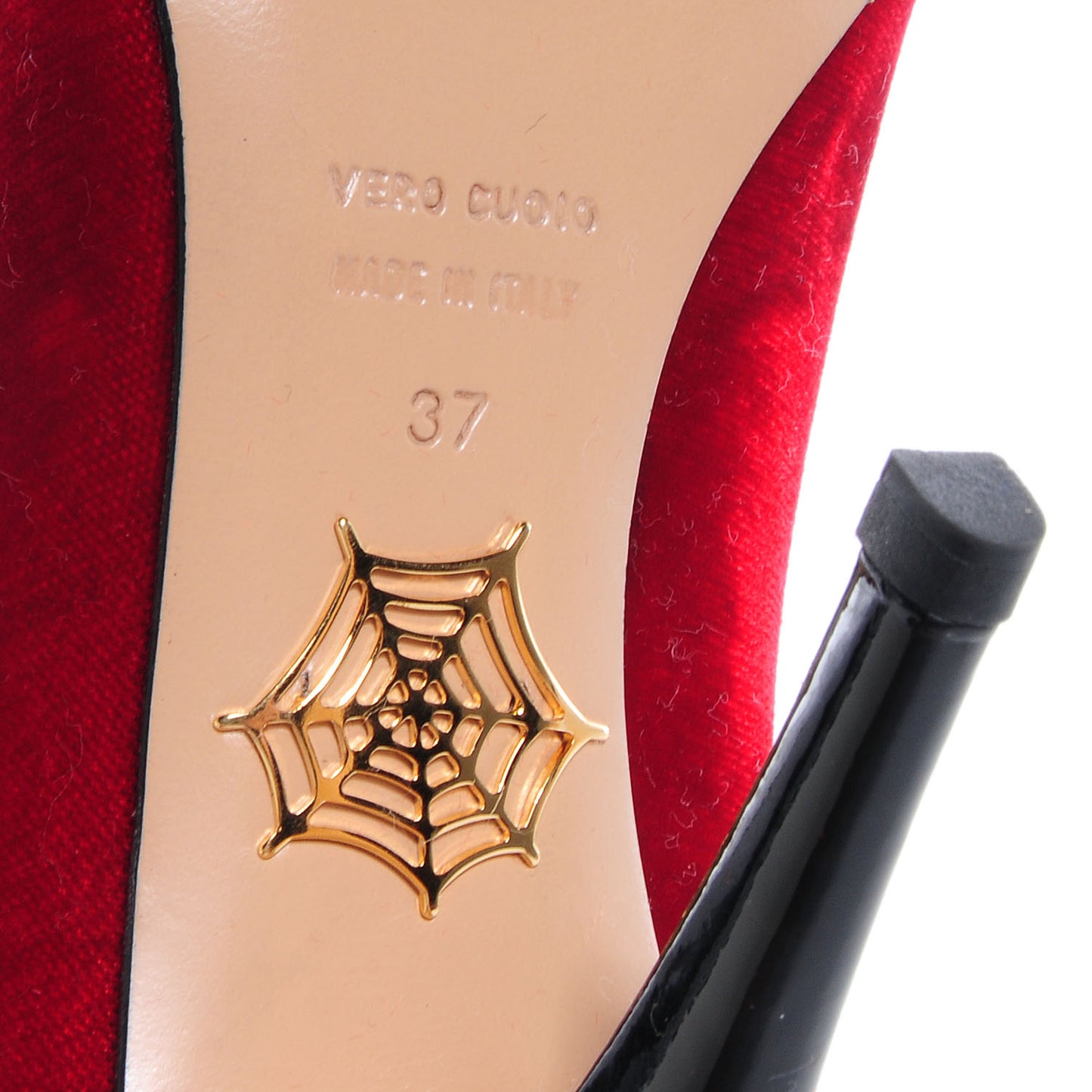 CHARLOTTEOLYMPIAVelvetKittyPumps37Red
