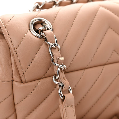 Chanel Calfskin Chevron Quilted Small Urban Spirit Backpack Beige 12 of 14