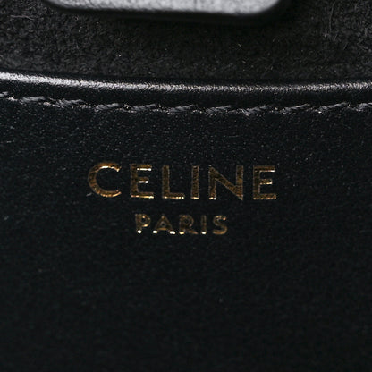 Celine Smooth Calfskin Cuir Small Triomphe Cabas Drawstring Black 6 of 8