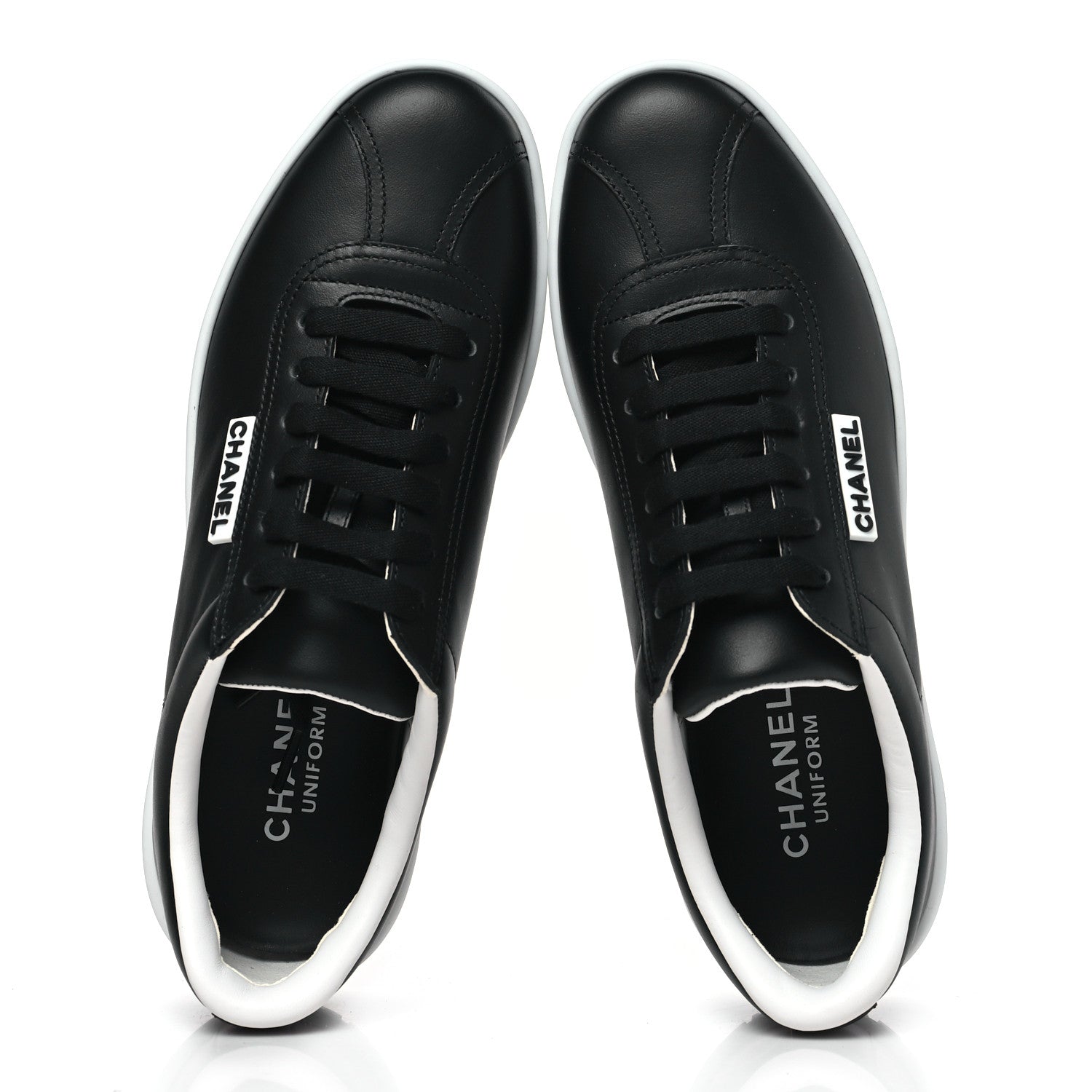 Chanel Calfskin CC Womens Sneakers 36.5 Black 1822759 – FASHIONPHILE