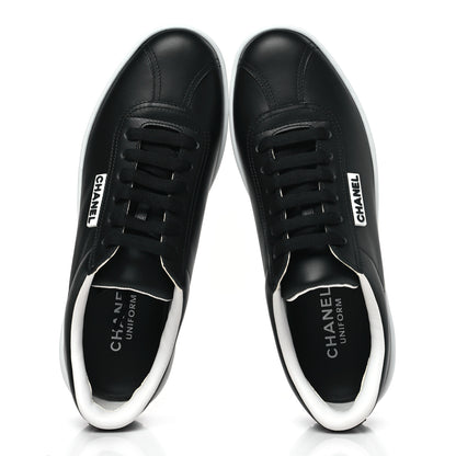 Chanel Calfskin CC Womens Sneakers 36.5 Black 2 of 10
