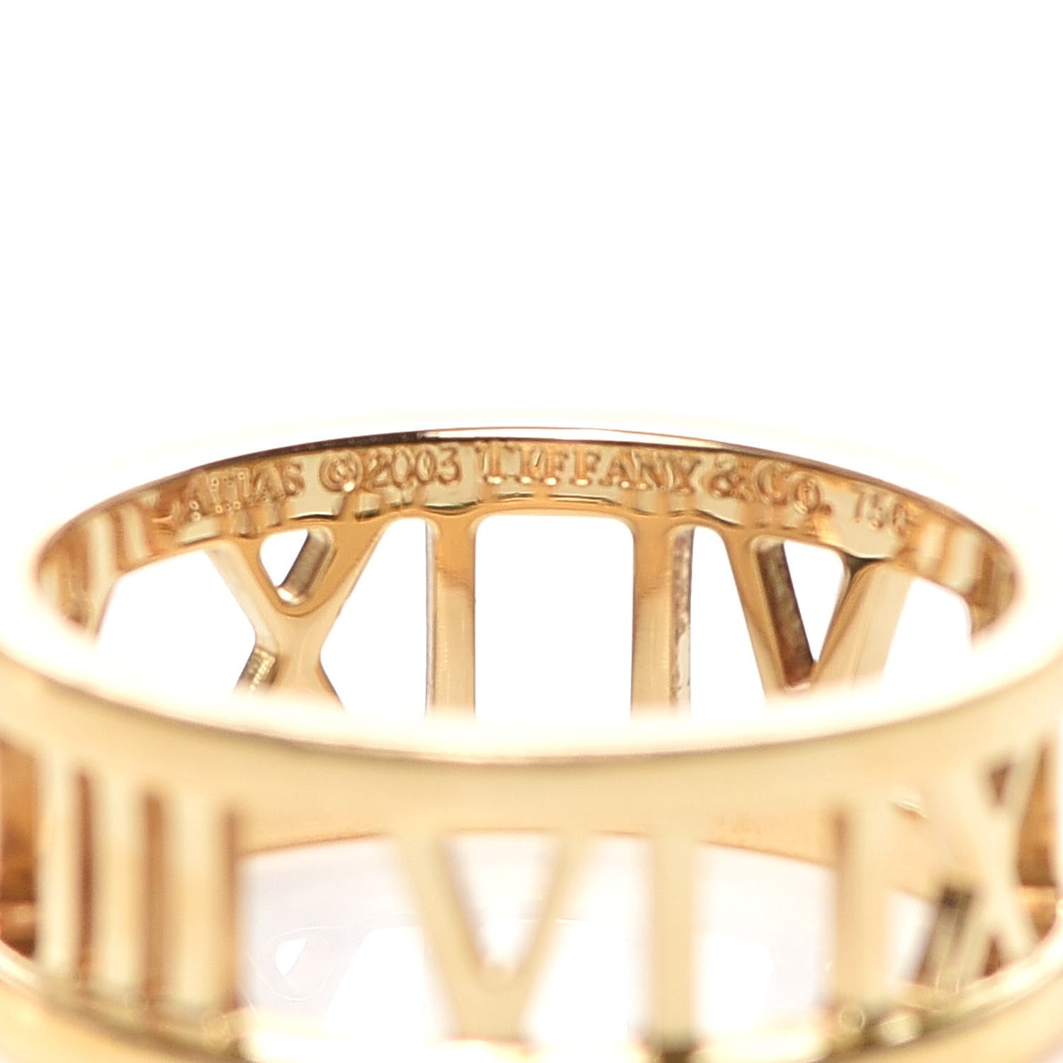 Tiffany 18K Yellow Gold Atlas Open Ring 48 4.5 4 of 4